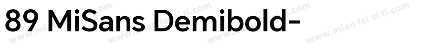 89 MiSans Demibold字体转换